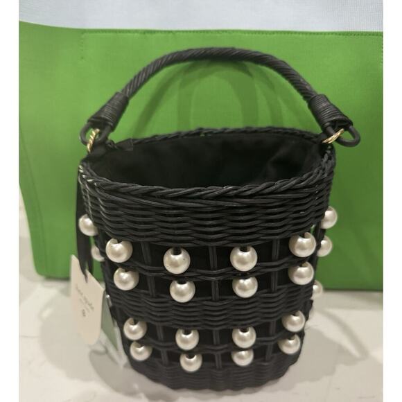 kate spade new york Handbags - Kate Spade New York X Target Black Pearl Embellished Basket Bucket Bag Purse